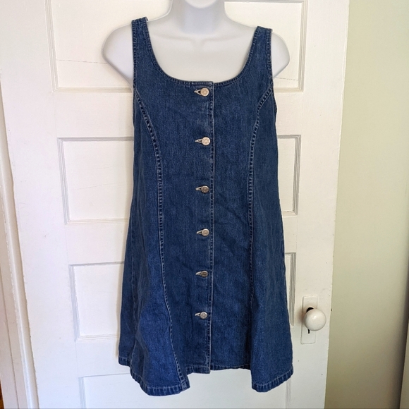 J. Crew Dresses & Skirts - J.CREW DENIM MINI VINTAGE* BUTTON DOWN JEANS DRESS SIZE 10
